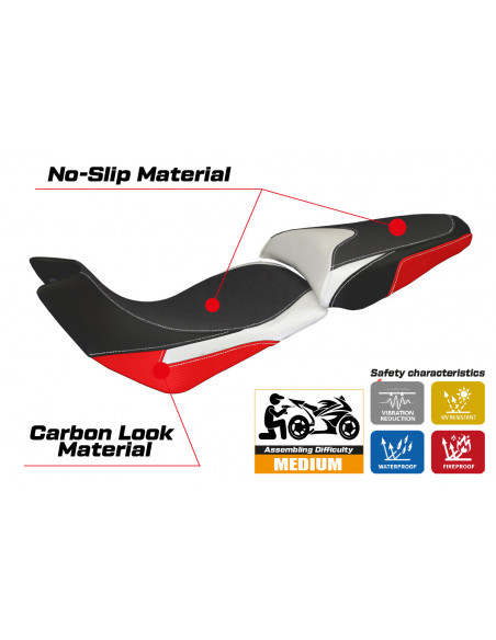 Housse de selle compatible Ducati Multistrada 1200 (12-14) modèle Trinacria special color