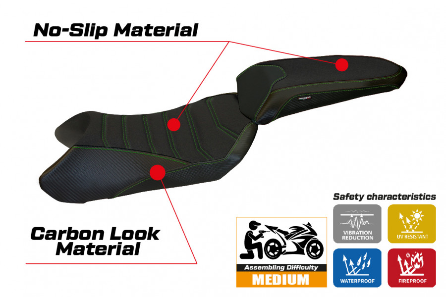 Rivestimento sella compatibile Kawasaki Ninja 1000 SX (11-16) modello Cosenza ultragrip
