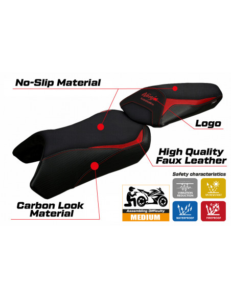 Seat cover compatible Kawasaki Ninja 1000 SX (20-22) Arusha model