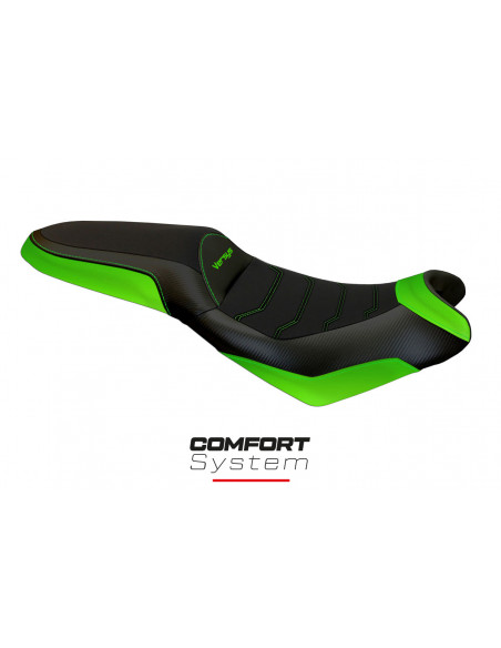 Housse de selle compatible Kawasaki Versys 650 (07-22) modèle Elba 2 comfort system