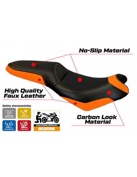 Seat cover compatible Kawasaki Versys 650 (07-22) Elba 2 model