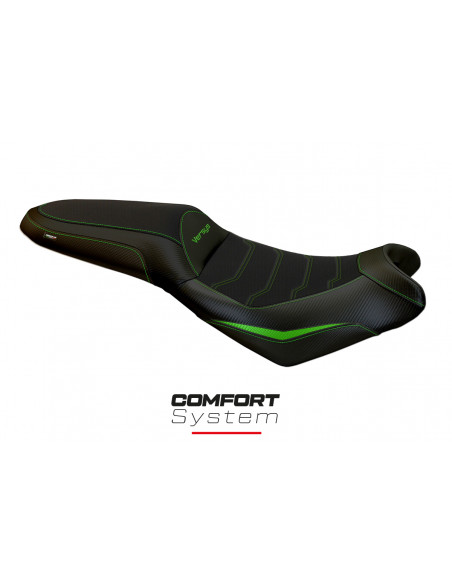 Funda de asiento compatible con Kawasaki Versys 650 (07-22) modelo Nasir comfort system