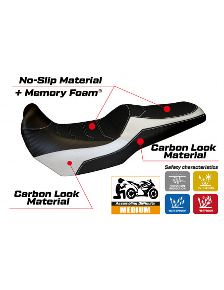 Rivestimento sella compatibile Kawasaki Versys 1000 (11-18) modello Lampedusa Color comfort system