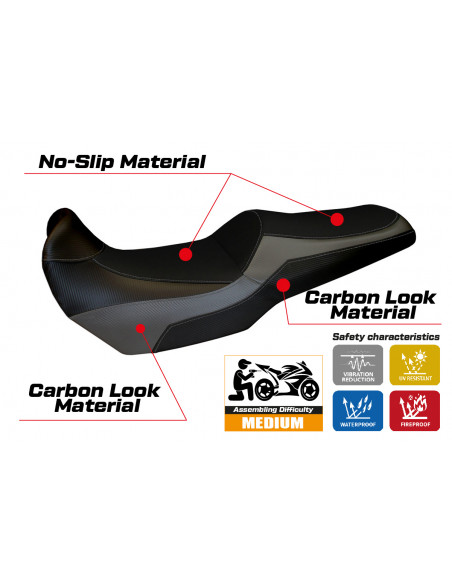 Seat cover compatible Kawasaki Versys 1000 (11-18) Lampedusa Color model