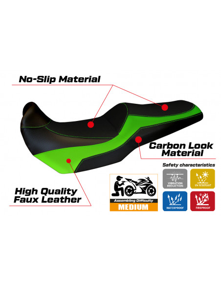Seat cover compatible Kawasaki Versys 1000 (11-18) Lampedusa Color model