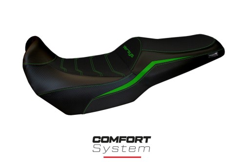 Funda de asiento compatible Kawasaki Versys 1000 (19-22) modelo Elvas comfort system