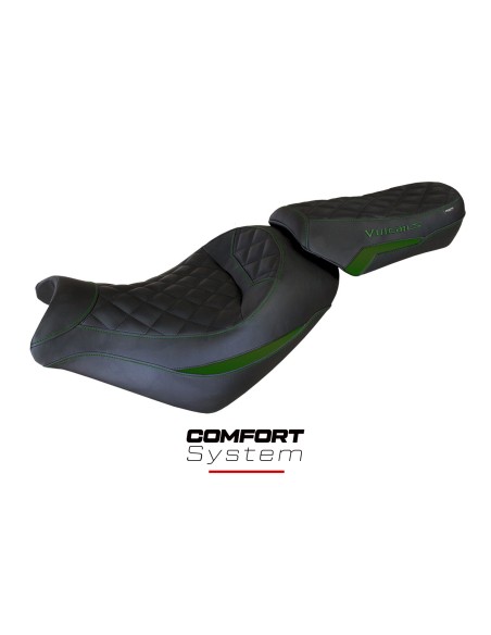 Housse de selle compatible Kawasaki Vulcan (14-22) modèle Taipei comfort system