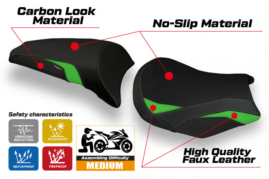 Seat cover compatible Kawasaki Z 650 (17-22) Cave 1 model