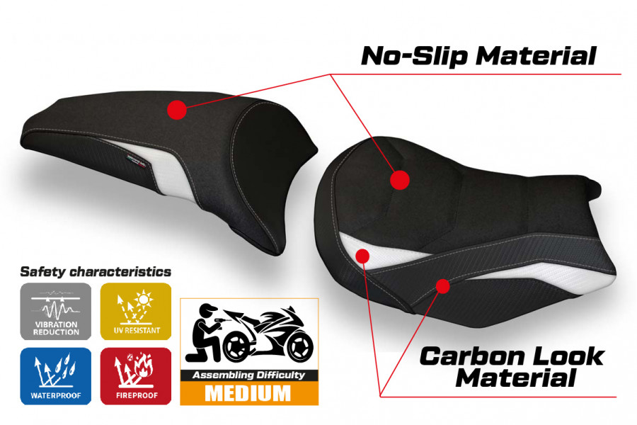 Funda de asiento compatible con Kawasaki Z 650 (17-22) modelo Scopeti 1 ultragrip