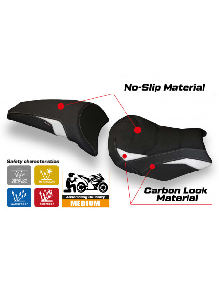 Rivestimento sella compatibile Kawasaki Z 650 (17-22) modello Scopeti 1 ultragrip