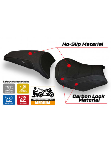 Rivestimento sella compatibile Kawasaki Z 650 (17-22) modello Scopeti 1 ultragrip