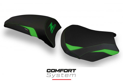 Housse de selle compatible Kawasaki Z 650 (17-22) modèle Vergato 1 comfort system