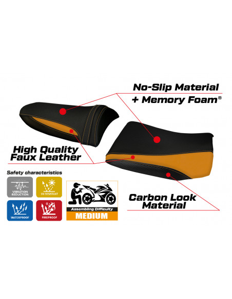 Sitzbezug kompatibel Kawasaki Z 750 (03-06) Modell Pozzuoli 1 comfort system