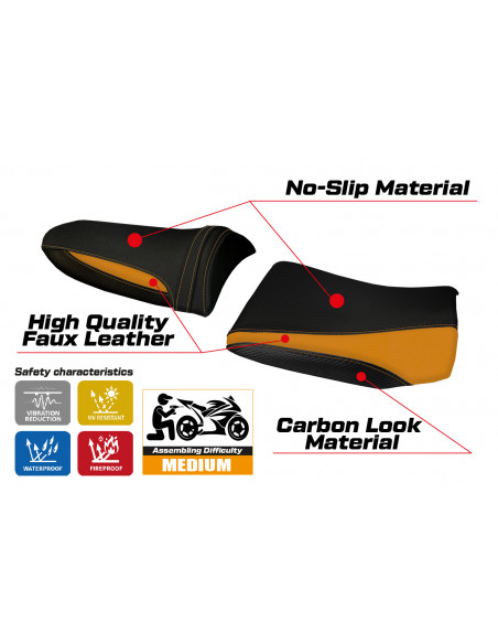 Seat cover compatible Kawasaki Z 750 (03-06) Pozzuoli 1 model