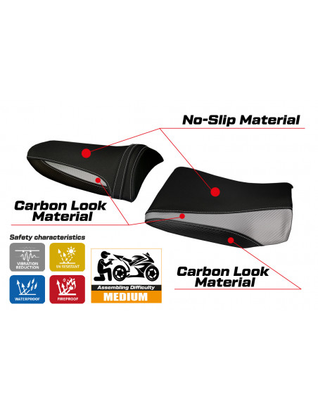 Seat cover compatible Kawasaki Z 750 (03-06) Pozzuoli 1 model