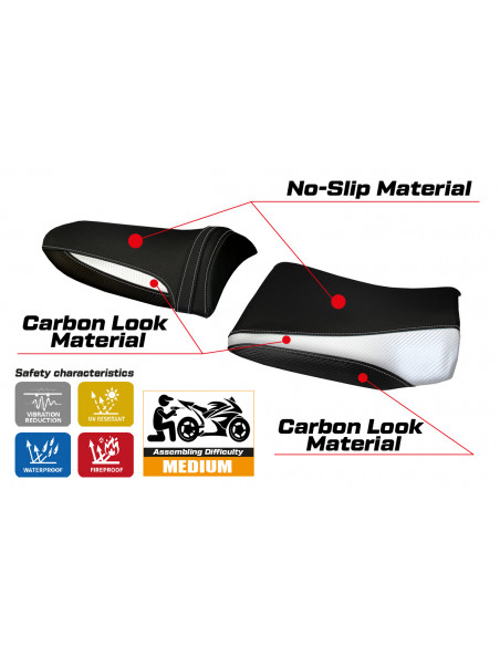 Seat cover compatible Kawasaki Z 750 (03-06) Pozzuoli 1 model