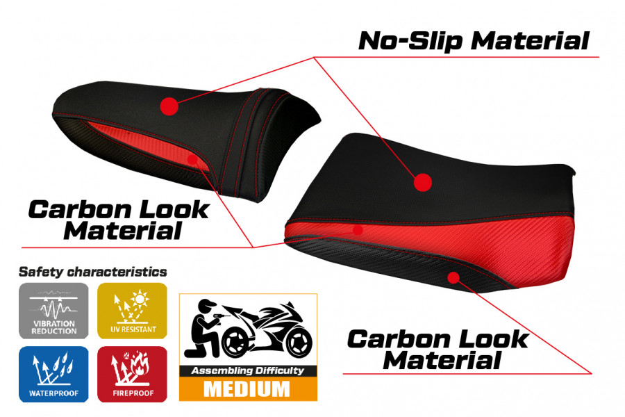 Sitzbezug kompatibel Kawasaki Z 750 (03-06) Modell Pozzuoli 1