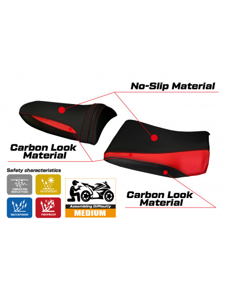 Seat cover compatible Kawasaki Z 750 (03-06) Pozzuoli 1 model