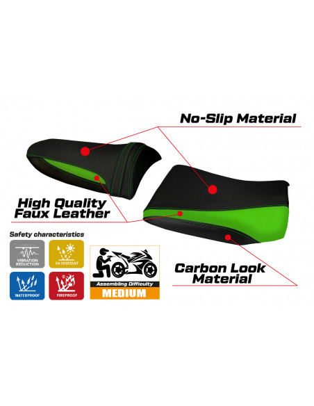 Seat cover compatible Kawasaki Z 750 (03-06) Pozzuoli 1 model