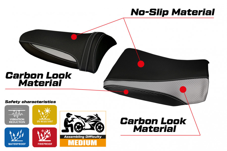 Sitzbezug kompatibel Kawasaki Z 1000 (03-06) Modell Pozzuoli 1