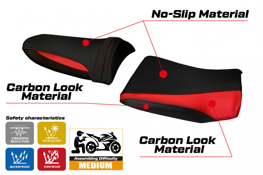 Sitzbezug kompatibel Kawasaki Z 1000 (03-06) Modell Pozzuoli 1