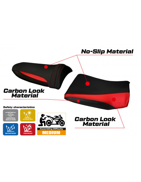 Seat cover compatible Kawasaki Z 1000 (03-06) Pozzuoli 1 model