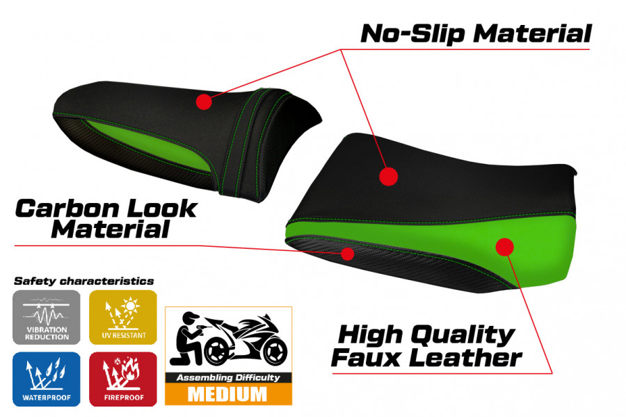 Seat cover compatible Kawasaki Z 1000 (03-06) Pozzuoli 1 model