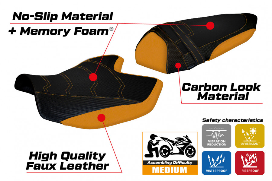 Sitzbezug kompatibel Kawasaki Z 1000 (07-09) Modell Amatrice 2 comfort system