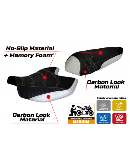 Seat cover compatible Kawasaki Z 1000 (07-09) Amatrice 2 comfort system model