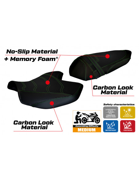 Seat cover compatible Kawasaki Z 1000 (07-09) Amatrice 2 comfort system model