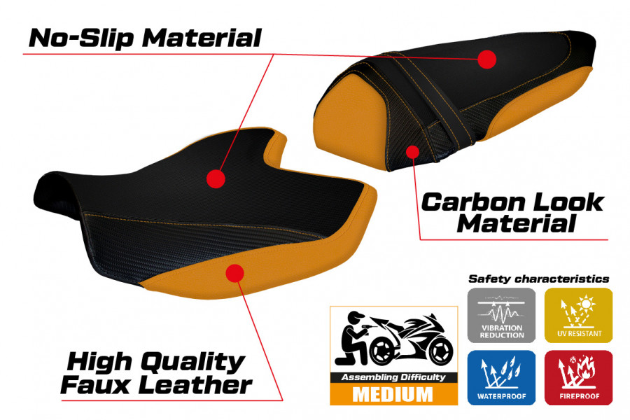 Seat cover compatible Kawasaki Z 1000 (07-09) Amatrice 2 model