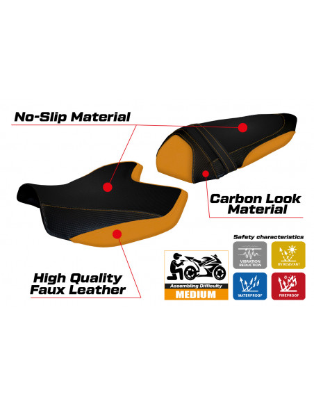 Seat cover compatible Kawasaki Z 1000 (07-09) Amatrice 2 model
