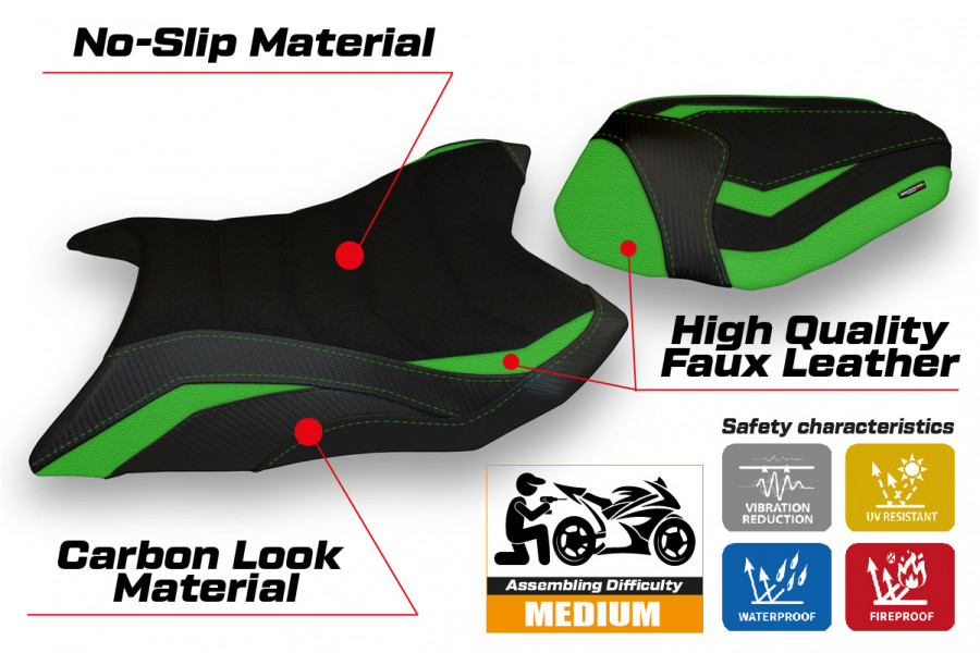 Sitzbezug kompatibel Kawasaki Z 800 (13-16) Modell Corizza 1 Ultragrip