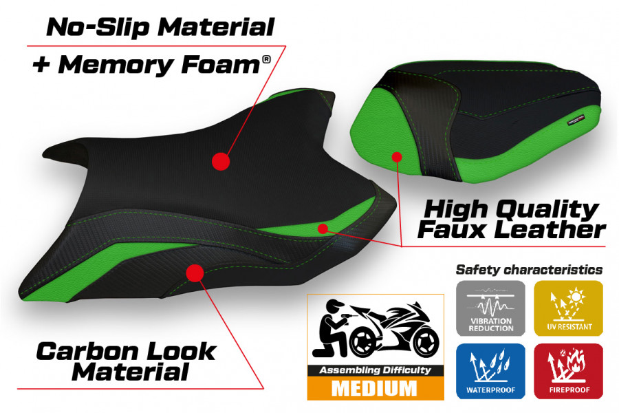 Rivestimento sella compatibile Kawasaki Z 800 (13-16) modello Kemi comfort system