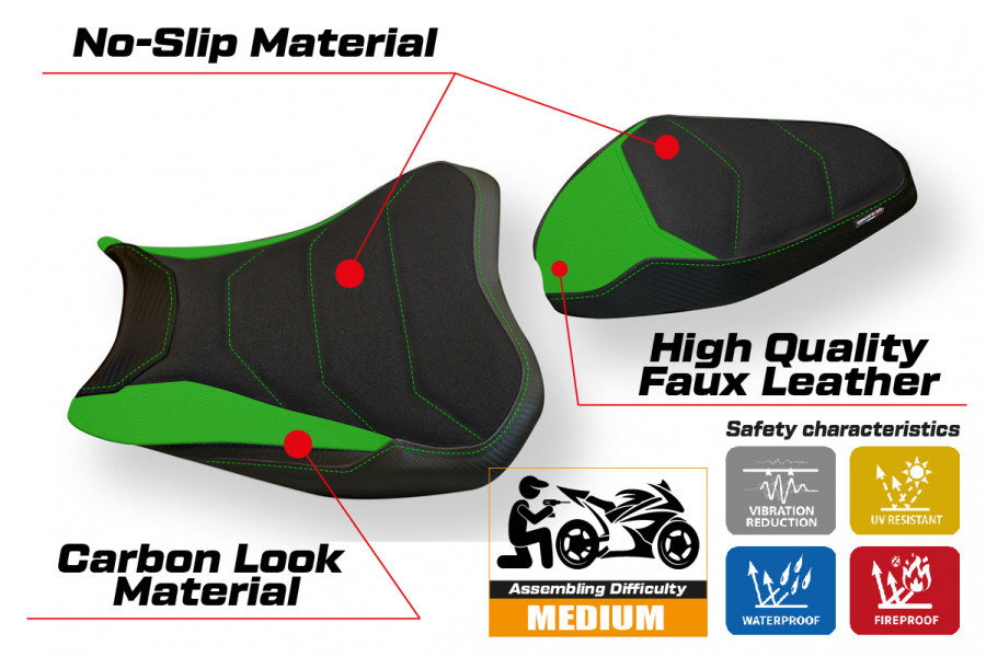 Seat cover compatible Kawasaki Z 900 (17-22) Arad 1 ultragrip model
