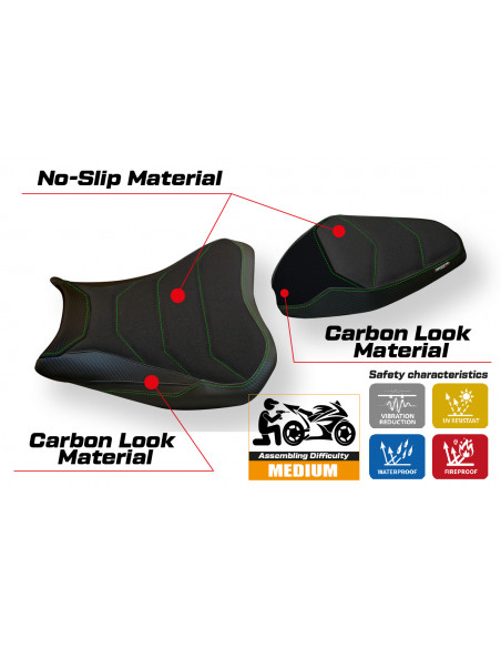 Seat cover compatible Kawasaki Z 900 (17-22) Arad 1 ultragrip model