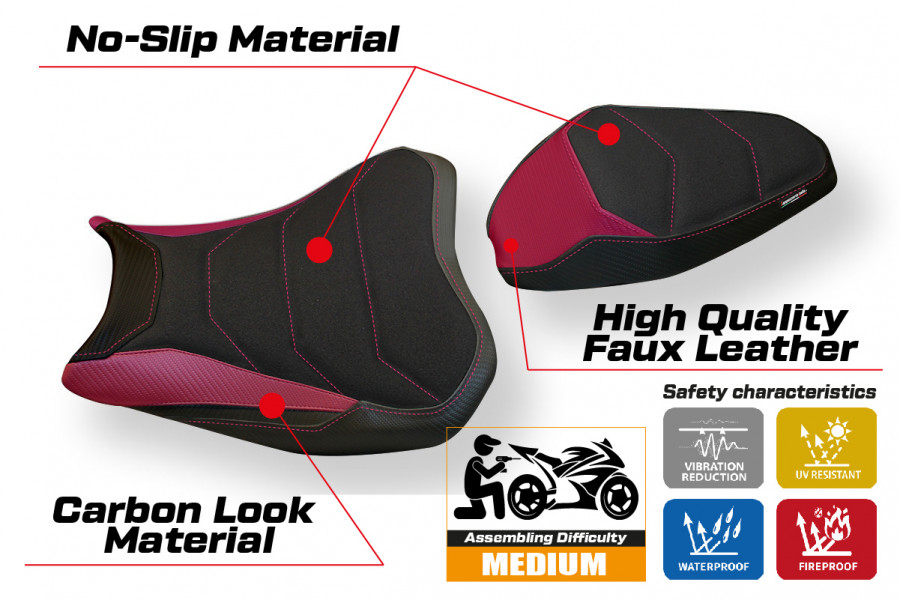 Seat cover compatible Kawasaki Z 900 (17-22) Arad 1 ultragrip model