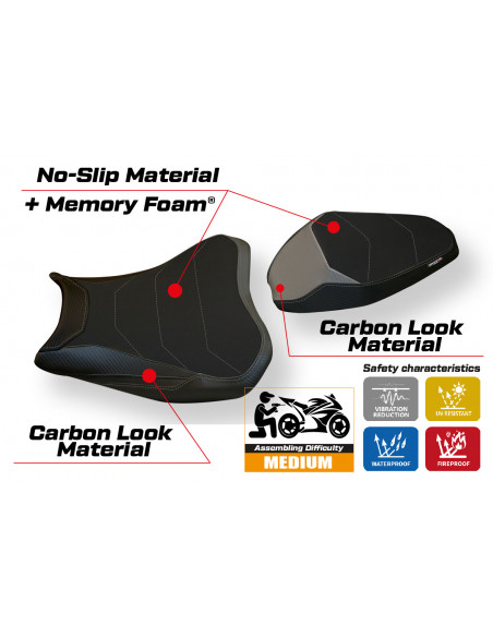 Sitzbezug kompatibel Kawasaki Z 900 (17-22) Modell Bran 3 comfort system