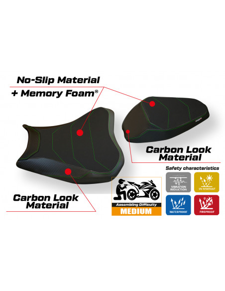 Sitzbezug kompatibel Kawasaki Z 900 (17-22) Modell Bran 3 comfort system