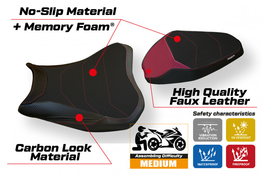 Sitzbezug kompatibel Kawasaki Z 900 (17-22) Modell Bran 3 comfort system