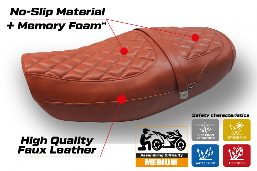 Seat cover compatible Kawasaki Z 900 RS (18-22) Murcia comfort system model