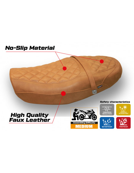 Funda de asiento compatible con Kawasaki Z 900 RS (18-22) modelo Murcia