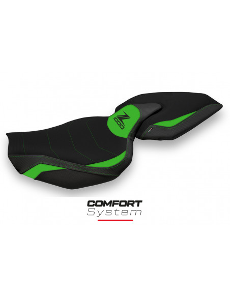 Funda de asiento compatible Kawasaki Z 1000 (14-20) modelo Ellos 1 comfort system