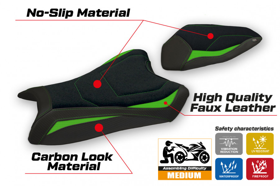 Rivestimento sella compatibile Kawasaki Ninja ZX 6 R (19-21) modello Tomar ultragrip