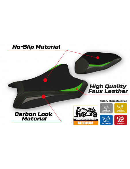Rivestimento sella compatibile Kawasaki Ninja ZX 6 R (19-21) modello Gaviao special color