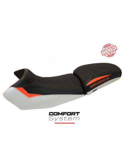 Funda de asiento compatible KTM 1290 Super Adventure S - T (15-20) modelo Eden special color comfort system