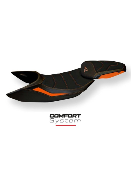 Funda de asiento compatible con KTM 1290 Super Duke R (14-19) modelo Janna 3 comfort system