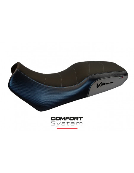 Funda de asiento compatible Suzuki V-Strom 1000 DL (02-08) modelo Melito comfort system