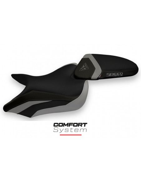 Funda de asiento compatible Triumph Speed Triple (16-21) modelo Maglie 1 comfort system