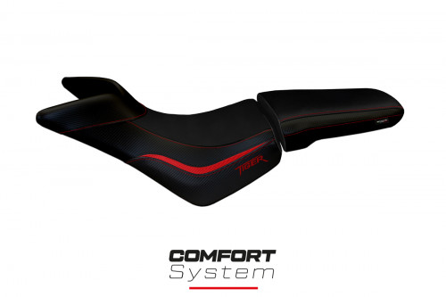 Housse de selle compatible Triumph Tiger 800/800 XC (10-20) modèle Noale comfort system